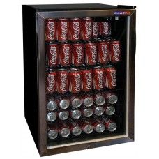 Шкаф холодильный со стеклом Cooleq TBC-145 / чёрный