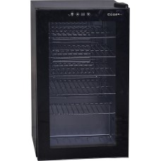 Шкаф холодильный со стеклом Cooleq TBC-65 / чёрный