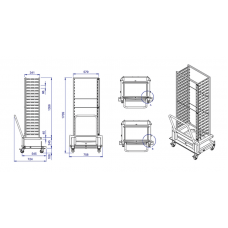 Тележка для пароконвектомата AP20QT — Apach TR20S