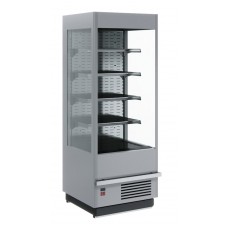 Витрина холодильная «Полюс» FC20-07 VM 0,6-2 (Carboma Cube 1930/710 ВХСП-0,6) (9006-9005) серо-чёрная