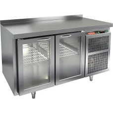 Стол холодильный со стеклянными дверями и бортом Hicold GNG 11/HT