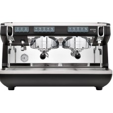 Рожковая кофемашина Nuova Simonelli Appia Life 2Gr V / чёрная / высокие группы / экономайзер / автомат 167625