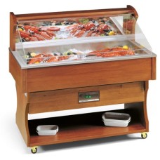 Витрина рыбная с льдогенератором Tecfrigo Fishing 6 (тёмный орех)