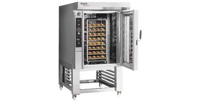 Печь миниротационная газовая с подставкой с направляющими Apach Bakery Line C46CS DPTA