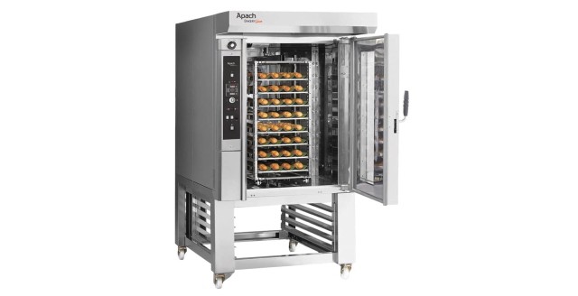 Печь миниротационная газовая с подставкой с направляющими Apach Bakery Line C46CS EMPTA