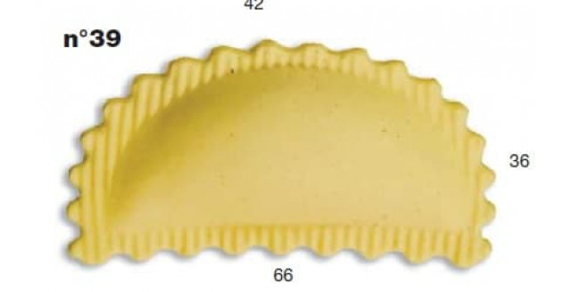 ШТАМП Д/РАВИОЛИ ДЛЯ НАСАДКИ LA MONFERRINA MULTIPASTA ПОЛУМЕСЯЦ 66Х36 ММ 39