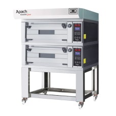 Печь подовая для пиццы с подставкой без направляющих Apach Bakery Line E2L2PZL DPBI-T