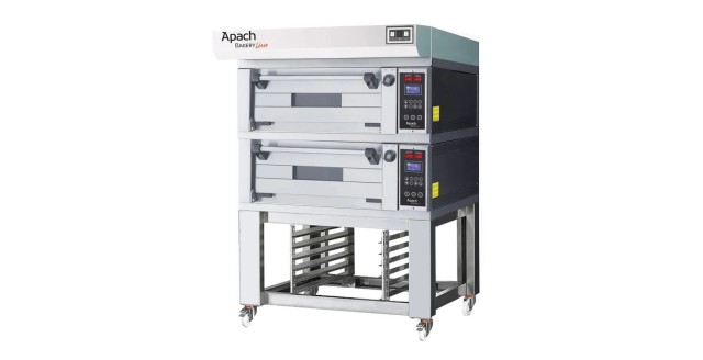 Печь подовая для пиццы с подставкой с направляющими Apach Bakery Line E2L2PZS DPBI-T