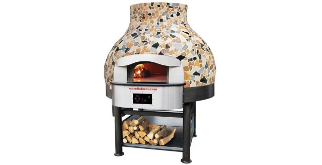 Печь для пиццы дровяная со вспомогательной газовой горелкой Morello Forni MIX110 Vulcano Mosaic