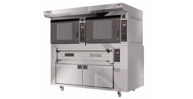 Печь конвекционная с подом с расстойкой Apach Bakery Line 2K4TP DP+E4L18PA