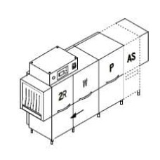Машина посудомоечная Dihr RX 326 AS DX / DDE / HRP30 / деление 2 части