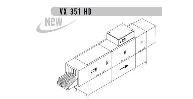 МАШИНА Д/МОЙКИ ЯЩИКОВ DIHR VX 351 HD DX+DDE+XP+DR99/2 ЧАСТИ