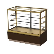 Витрина кондитерская Полюс KC70 VV 1,3-1 0102-0109 (ВХСВ-1,3Д Carboma Cube Люкс 0102-0109) (коричневый/золотой)