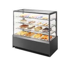 Витрина кондитерская Chilz Vete Kub 90 / серая матовая и шлифованная нержавейка