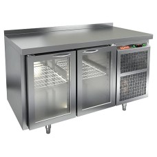 Стол холодильный со стеклянными дверями и бортом Hicold SNG 11/HT