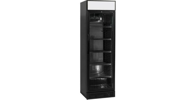 Шкаф холодильный Tefcold CEV425CP (чёрный, стекло)