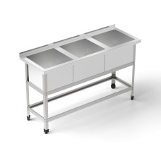 Ванна моечная с бортом «Рест Металл» ВМБ-3 1460/500/850, э (арт. 11014б)