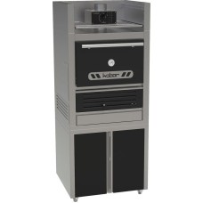 Печь на твердом топливе (хоспер) «Кобор» FIRE-25-L BC / подставка / полка для подогрева 